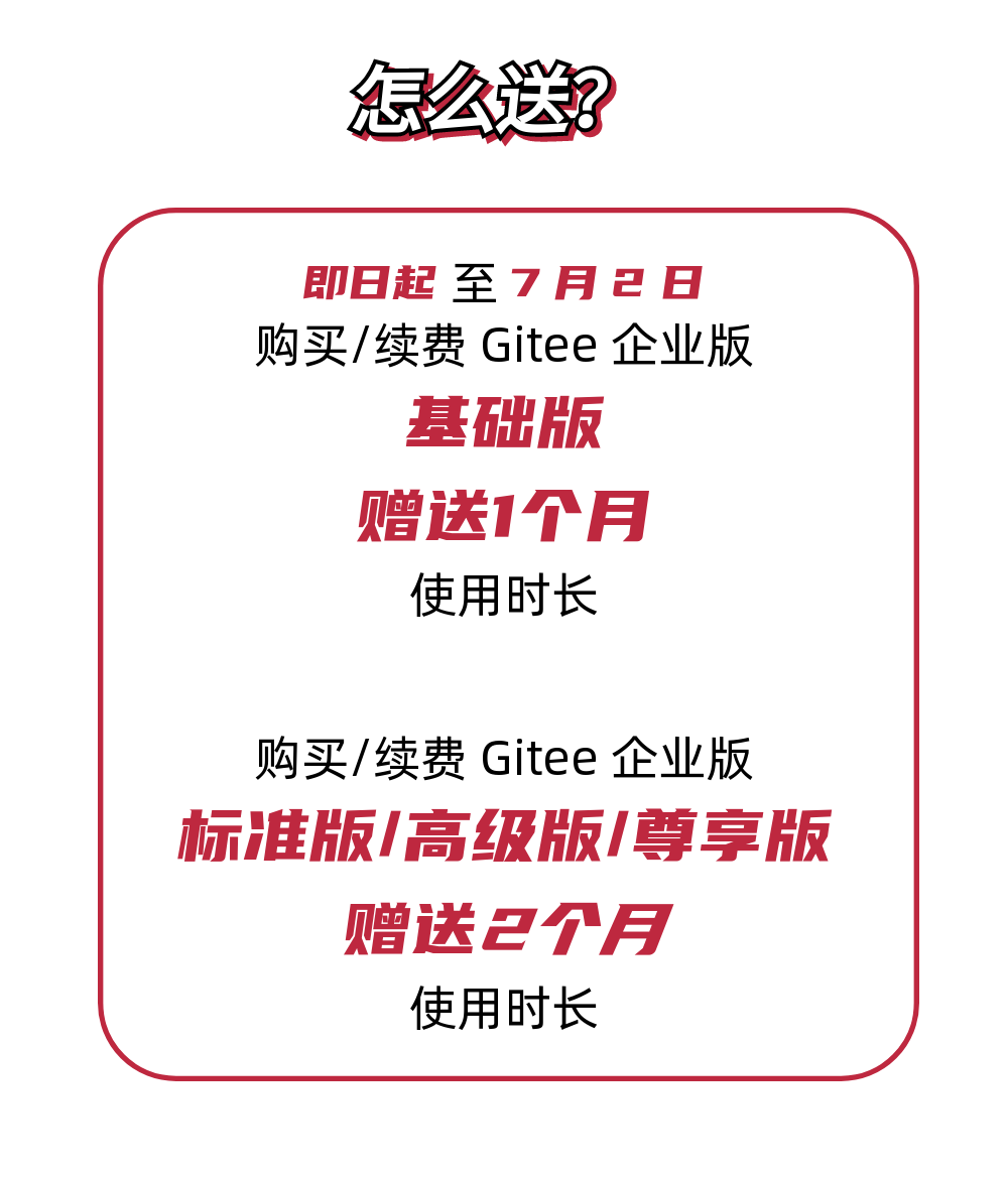 企业版 8 周年钜惠福利,每人每月低至5.8元-Gitee 官方博客
